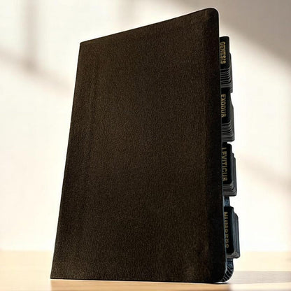 Custom Black NIV Tabbed BIBLE with Tabs Christian Gift for Him Dad Men Boys Her Women Mom Catholic Confirmation Communion Baptism Birthday