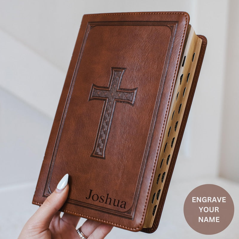 Custom Engraved Bible Personalized Christian Gift for Baptism Custom Name Engraved KJV Bible for Men Gift for Confirmation Bible Custom KJV
