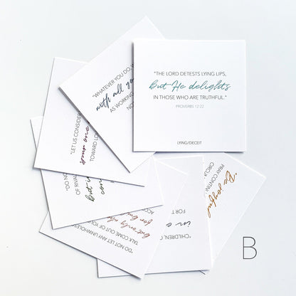 Scripture Cards, Set of 7 Bible Verse Cards, Christian Gift, Parenting gifts, Gifts for Mom, Mothers Day Gifts, Scripture Memory Prints