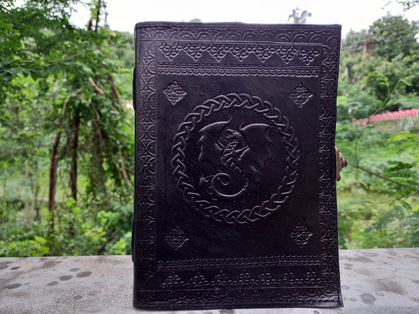 Celtic Dragon Leather Journal, Dragon Leather Notebook, Handmade Leather Journal, Dragon Journal Writing Notebook for Men & Women