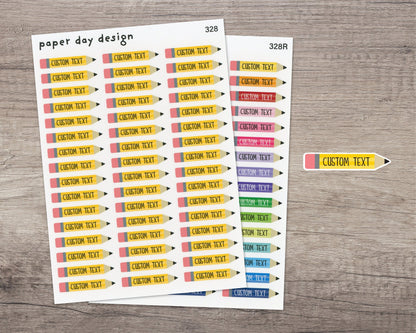 CUSTOM Pencil Label Sticker for Planners or Calendars [328]