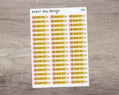 CUSTOM Pencil Label Sticker for Planners or Calendars [328]