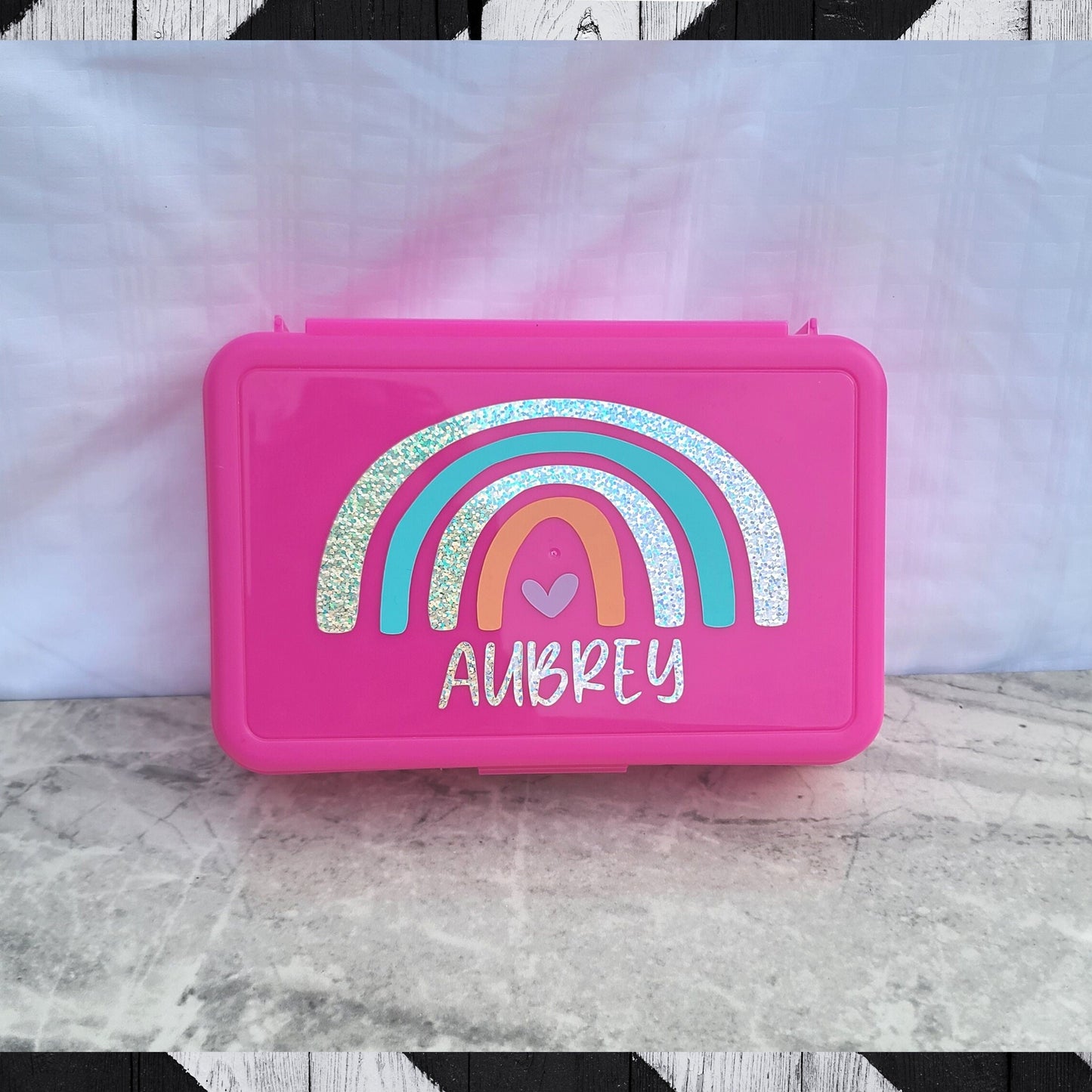 Back To School Pencil Case, Personalized Pencil Box, Girls School Supplies, Monogram Pencil Box, Personalized Storage Box