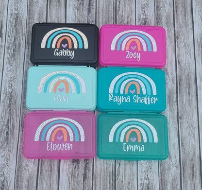 Back To School Pencil Case, Personalized Pencil Box, Girls School Supplies, Monogram Pencil Box, Personalized Storage Box