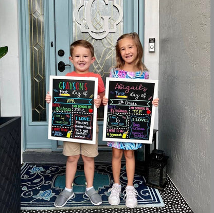 First Day of School Sign reusable, Back to School Chalkboard Sign, Milestone Chalkboard, 1st day of school sign, Last day of school sign