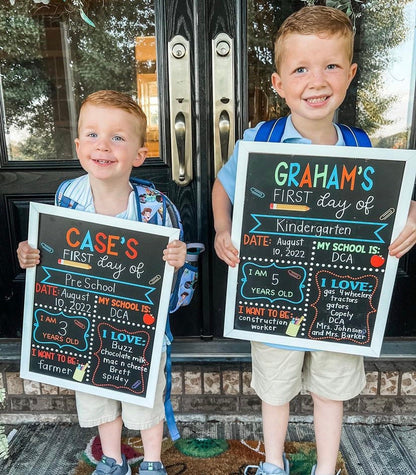 First Day of School Sign reusable, Back to School Chalkboard Sign, Milestone Chalkboard, 1st day of school sign, Last day of school sign