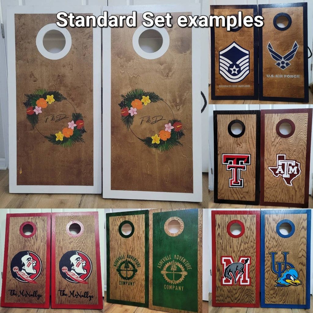 Custom Cornhole Boards, Company logo, Sport, College, House Divided, Monogram, Cornhole Set with Bags, Housewarming Gift
