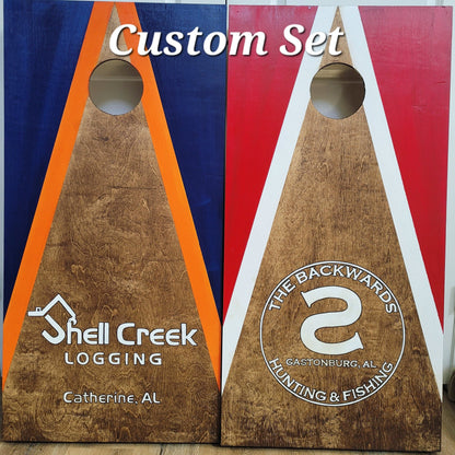 Custom Cornhole Boards, Company logo, Sport, College, House Divided, Monogram, Cornhole Set with Bags, Housewarming Gift