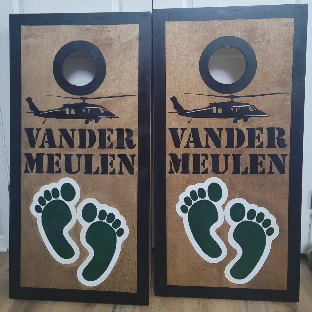 Custom Cornhole Boards, Company logo, Sport, College, House Divided, Monogram, Cornhole Set with Bags, Housewarming Gift
