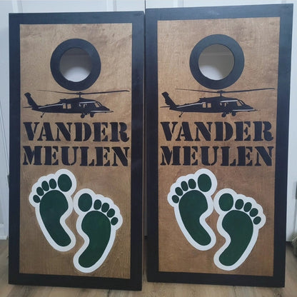 Custom Cornhole Boards, Company logo, Sport, College, House Divided, Monogram, Cornhole Set with Bags, Housewarming Gift