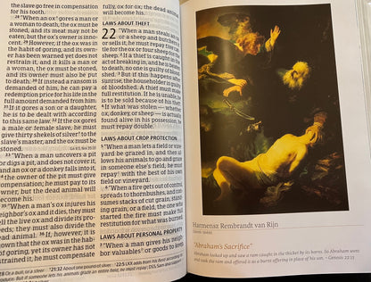 CSB Coffee Table Family Bible, White Bonded Leather Over Board with Corner Embellishments with Swarovski Crystals and Gold Cross