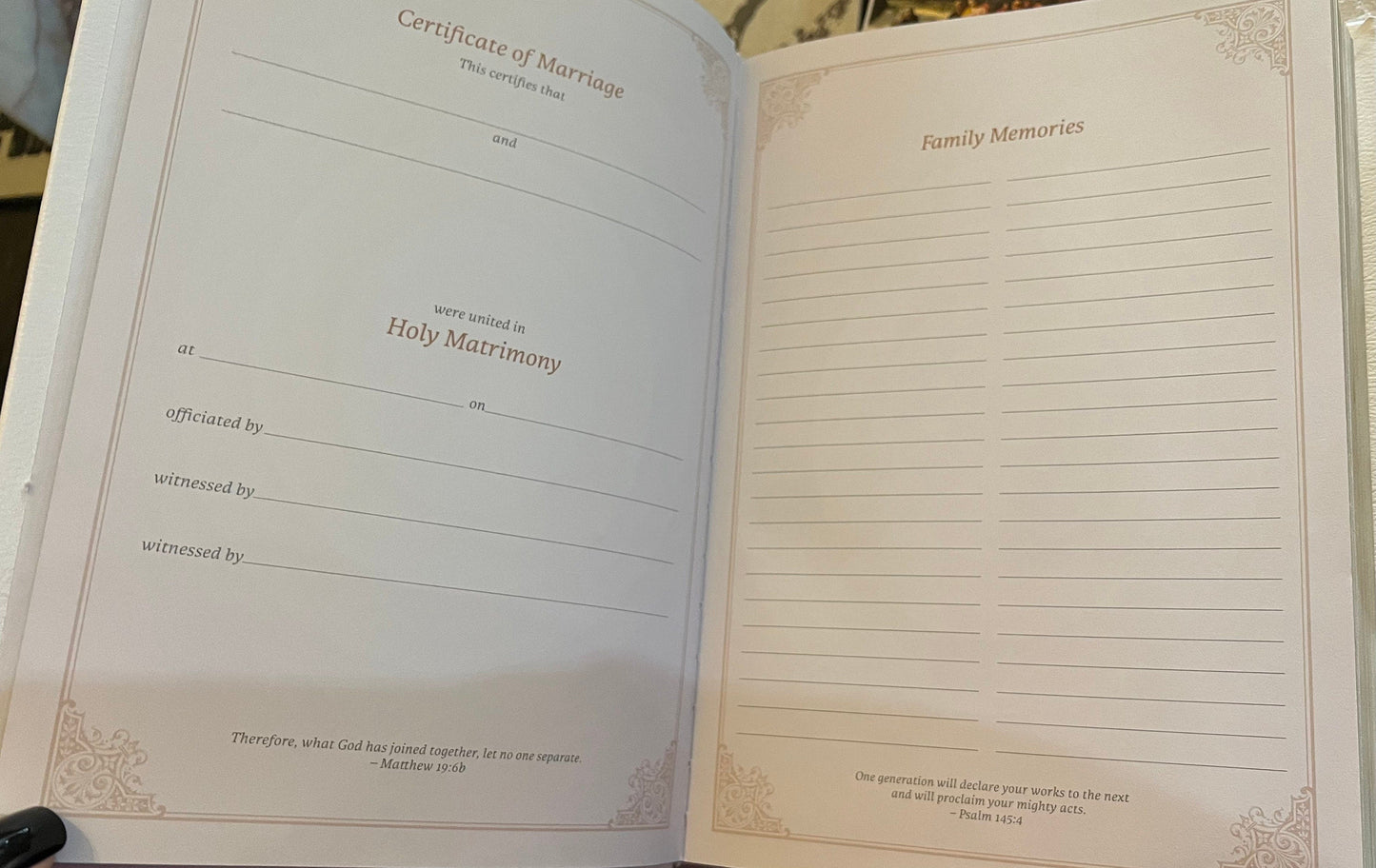 CSB Coffee Table Family Bible, White Bonded Leather Over Board with Corner Embellishments with Swarovski Crystals and Gold Cross