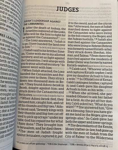 CSB Coffee Table Family Bible, White Bonded Leather Over Board with Corner Embellishments with Swarovski Crystals and Gold Cross