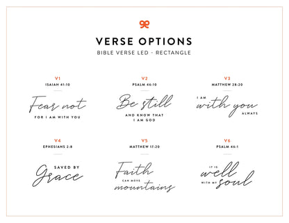 Bible Verse LED Light • Custom LED Night Light • Favorite Bible Verse • LED Frame • New Home Gift • Christmas Gift Christian • BVL01