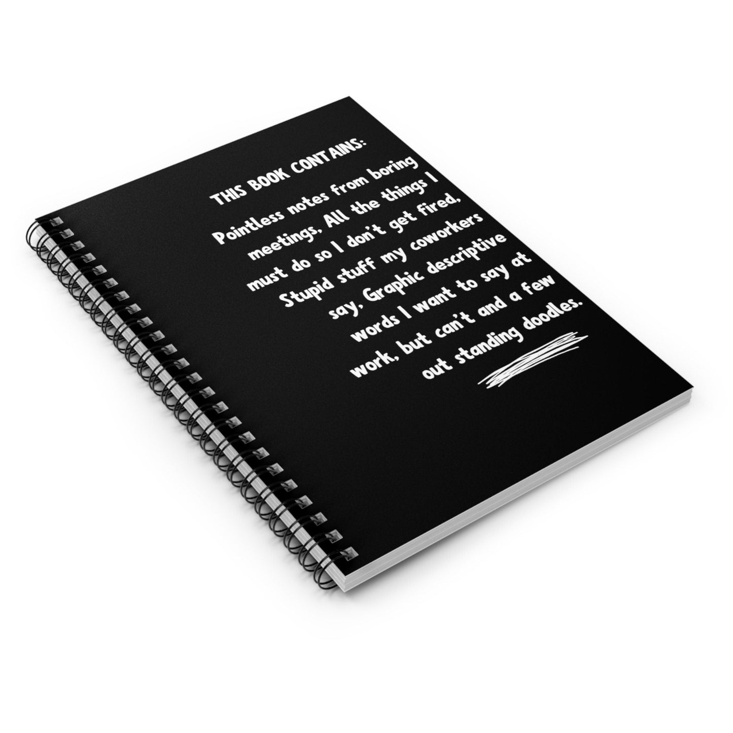 Custom Funny Work Notebook, Sarcastic Spiral Notebook, Coworker Gift, Staff Thank You Present Idea for Men/Women
