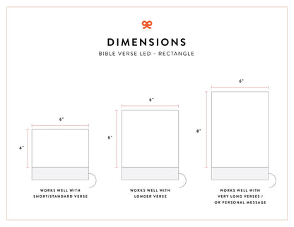 Bible Verse LED Light • Custom LED Night Light • Favorite Bible Verse • LED Frame • New Home Gift • Christmas Gift Christian • BVL01