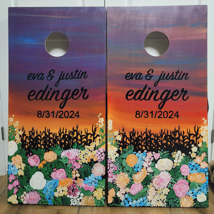 Custom Cornhole Boards, Company logo, Sport, College, House Divided, Monogram, Cornhole Set with Bags, Housewarming Gift