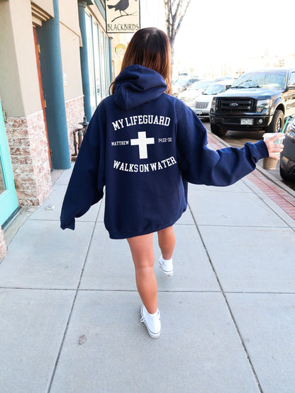 My Lifeguard Walks On Water Hoodie, Bible Verse Hoodie, Christian Hoodie, Church Hoodie, Christian Gift, Religious Clothes