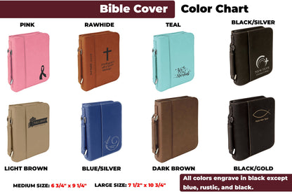 Personalized Bible Cover, Monogram Engraved Leather Bible Cover, Custom Cover For Bible, Religious Gifts, Gifts For Grandma, Christmas Gift