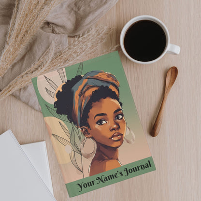 Personalized Journal, African American Journals, Gift for Black Woman, Affirmation Journal, Black Girl School Notebook, Black Girl Diary