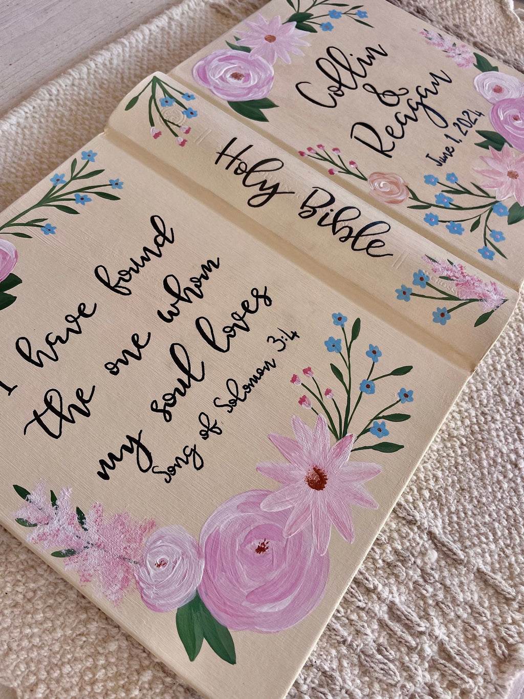 Custom Hand Painted Bibles, Love Shack Fancy, Confirmation Gift, Wedding Guestbook, Mother's Day Gift, She Reads Truth Bibles, Teen Bible