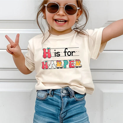 Custom Kids Name Back To School Shirt Shirt, Toddler First Day of School Tee Kindergarten Shirt With Name, First Day School Outfit