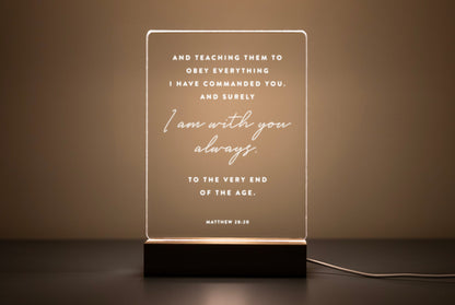 Bible Verse LED Light • Custom LED Night Light • Favorite Bible Verse • LED Frame • New Home Gift • Christmas Gift Christian • BVL01