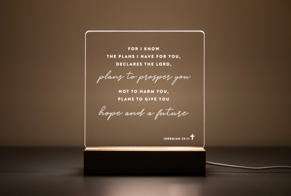 Bible Verse LED Light • Custom LED Night Light • Favorite Bible Verse • LED Frame • New Home Gift • Christmas Gift Christian • BVL01