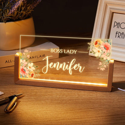Boss Lady Desk Name Plate, Boss Lady Gift, Boss Gift for Women, Coworker Gift, Gift for Boss Female,Gift for My Boss,Gift for Female Manager