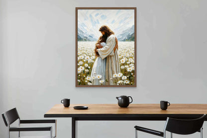 His Love, Christian Wall Art, Jesus Hugging Woman, Jesus Art, LDS Prints, Bible Art, Jesus with Woman, Jesus Wall Art, Christian Printable