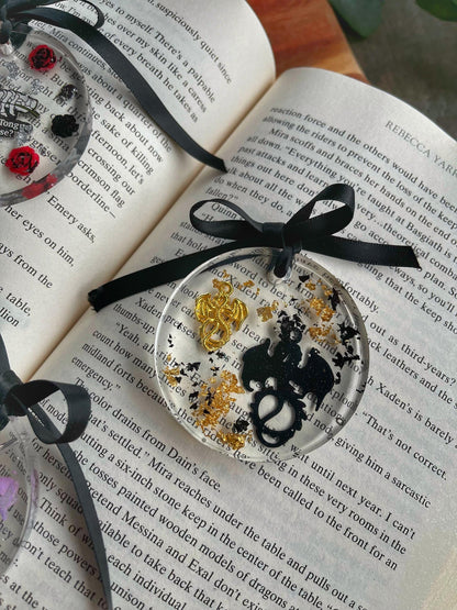 Fourth Wing Inspired Resin Dagger Gold Dragon BookLover Gift Handmade Gifts Bookshelf Decor Bookish Merch Bookworm Decor Dragons