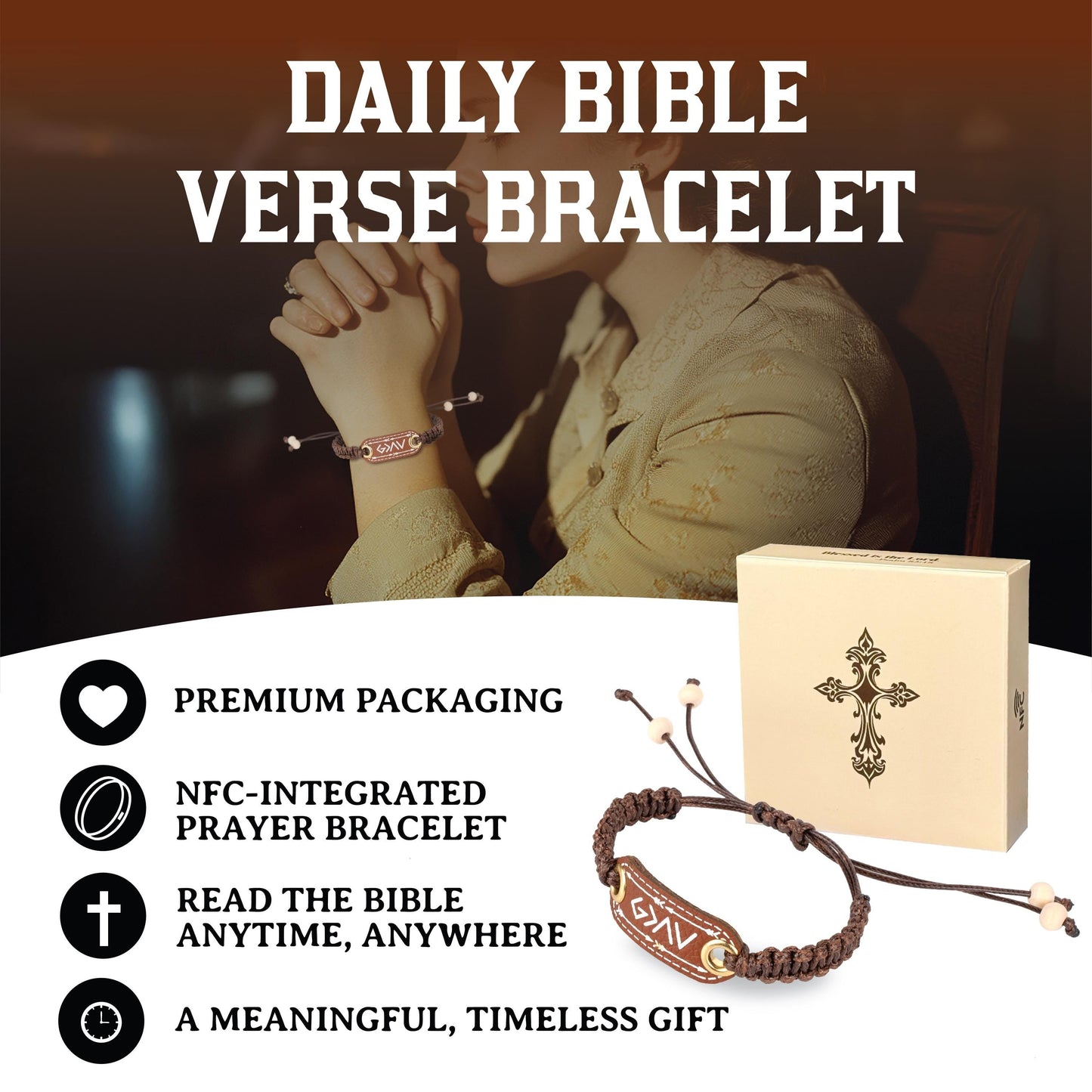 Christian Gifts, Daily Bible Verse Bracelet, NFC Bracelet, Wearable Bible Bracelet, Christian Daily Bible Verse Bracelet, Bible Verse GDAV