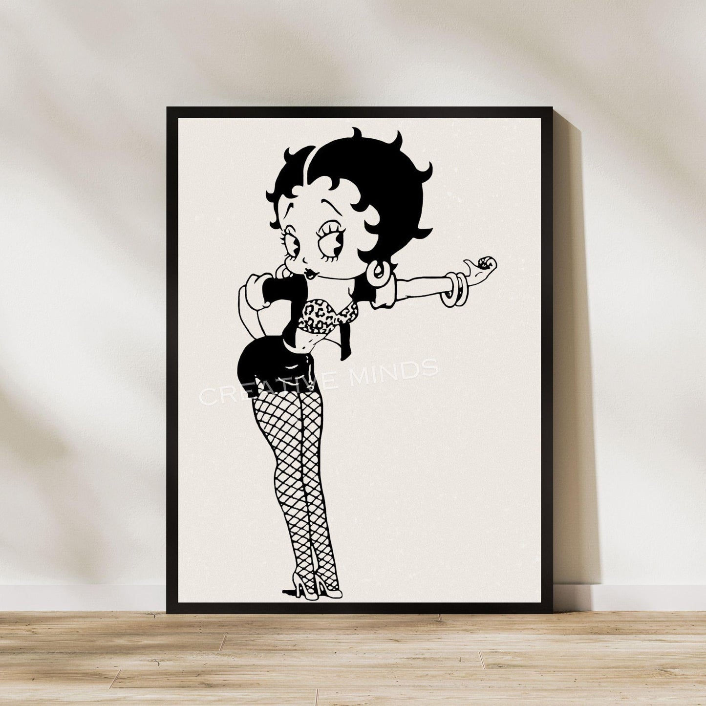 Betty Boop Set of 3 Canvas / Art Prints / Framed Wall Art, Home Decor, Dorm Art for College Girls, Aura Poster Gift for Girlfriend