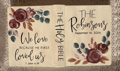 Custom Hand Painted Bibles, Confirmation Gift, Wedding Bible, Family Bible, Mother's Day Gift, She Reads Truth Bibles, Teen Bible