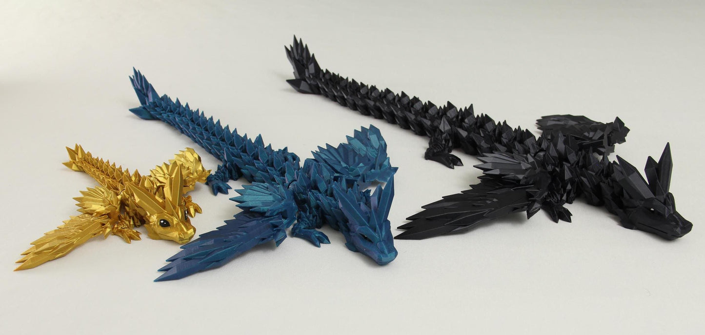 3D Printed Dragon | Articulated Fourth Wing Inspired Dragons | Bookshelf Decor | Fidget Spinner | Tairn Sgaeyl Andarna | Reader Gift Idea