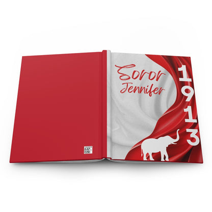 Red & White Notebook, Delta Sigma Theta Gift, Sorority Gift,1913 Diary, Unique Notebook