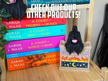 ACOTAR Suriel Bookshelf Accessory | Velaris Ghost Fantasy | Suriel Tea Court of Thorns