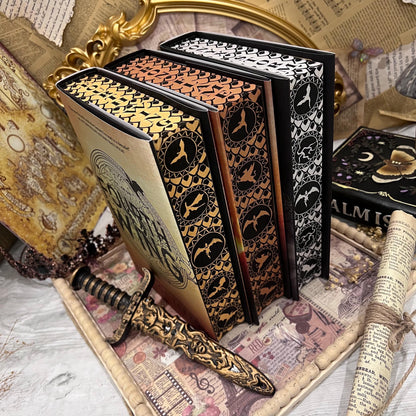 Fourth Wing or Iron Flame or Onyx Storm | Rebecca Yarros | Custom | Stenciled Painted Edges | Bookish Stickers and Bookmark included |