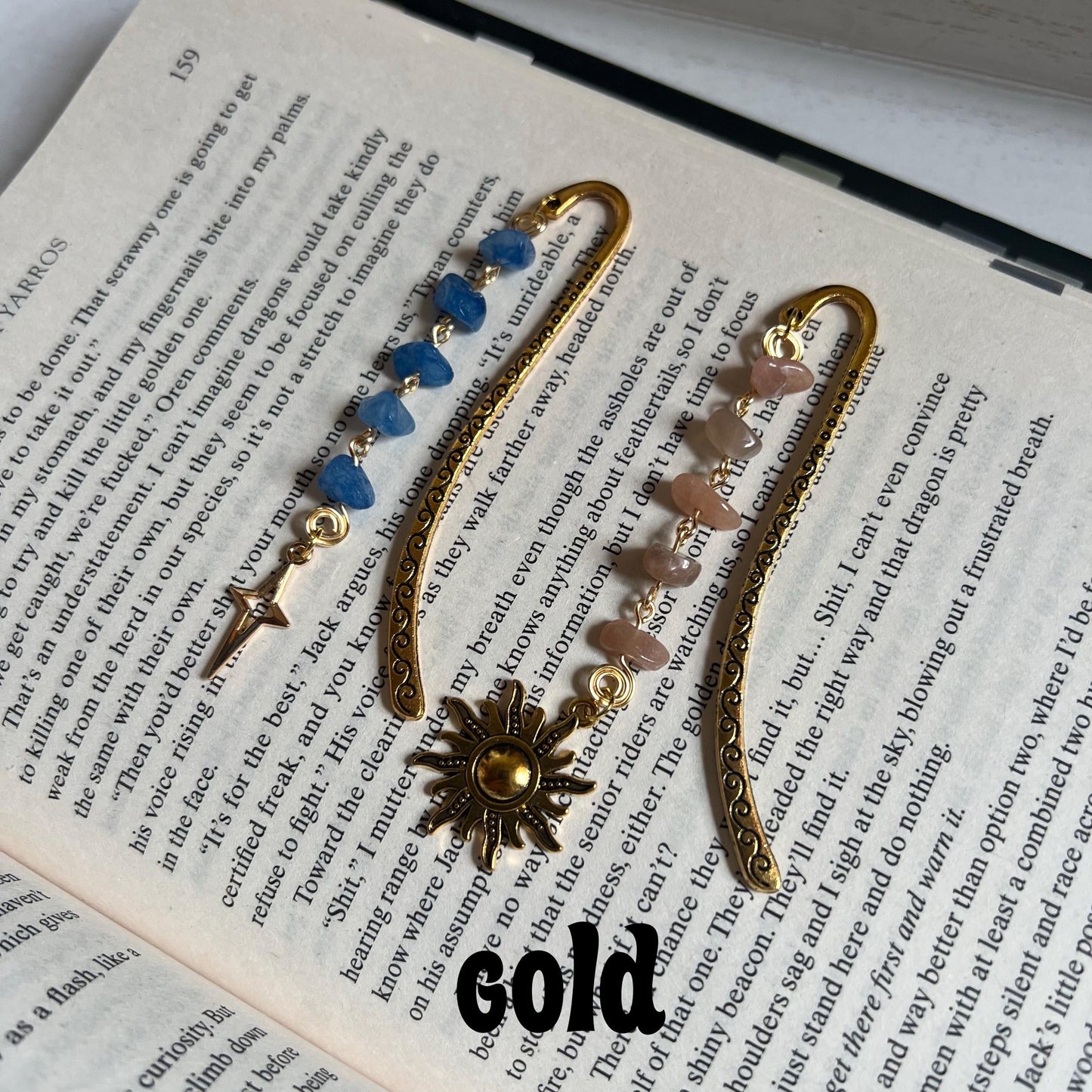 Crystal Hook Bookmark | Dragon | Fairy | Sun and Moon Bookmark | Fantasy Bookmark | Wire Bookmark | Gifts for Readers | Custom Bookmark