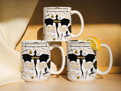 Fourth Wing Quote Mug Fantasy Bookish Gift, Dragon Rider Coffee Cup, Basgiath War College Merch, Violet Sorrengail and Xaden Riorson Fan