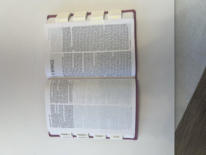 Custom Pink NIV Tabbed BIBLE with Tabs Christian Catholic Gift for Her Mom Women Girls Confirmation Communion Baptism Study Wedding Birthday
