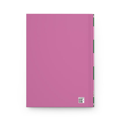 Custom Pink and Green Hardcover Journal,1908 Journal, Sorority Gift, Alpha Kappa Alpha Notebook, Probate Gift, AKA Journal, Greek Life Gift,