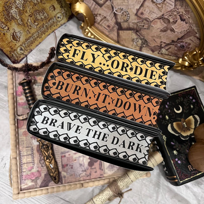 Fourth Wing or Iron Flame or Onyx Storm | Rebecca Yarros | Custom | Stenciled Painted Edges | Bookish Stickers and Bookmark included |