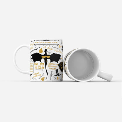 Fourth Wing Quote Mug Fantasy Bookish Gift, Dragon Rider Coffee Cup, Basgiath War College Merch, Violet Sorrengail and Xaden Riorson Fan