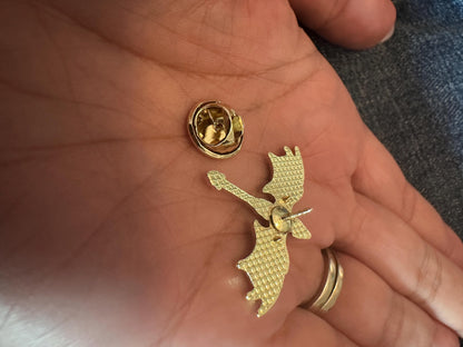 Fourth Wing Pin Tairn and Andarna, cute bookish merch, Violets Relic Dragons backpack, purse, jacket