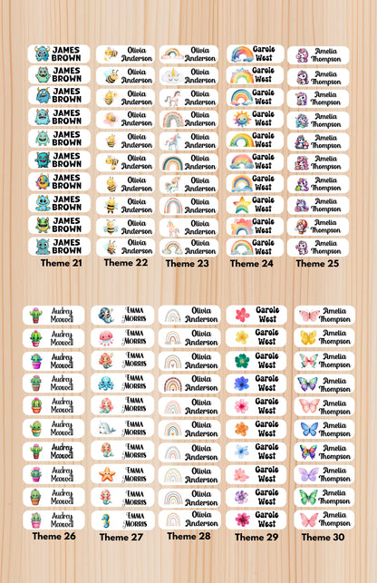 102 Waterproof Daycare Labels, Dishwasher Safe , Iron on, Summer camp name labels, School Supply, Customized Labels, Water bottle name label