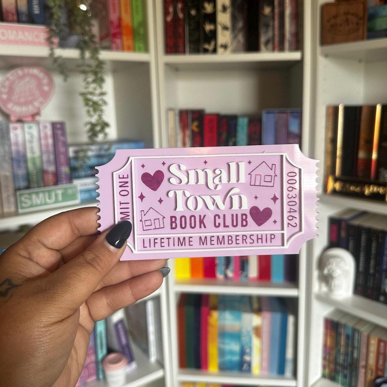 Bookish Ticket | Bookclub Ticket | Bookshelf Decor | Bookish Decor | Romance Books | Bookworm | Book Lover