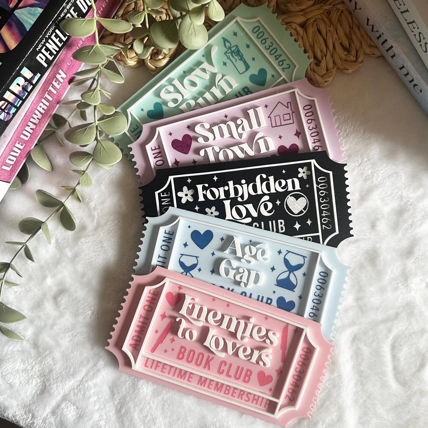 Bookish Ticket | Bookclub Ticket | Bookshelf Decor | Bookish Decor | Romance Books | Bookworm | Book Lover