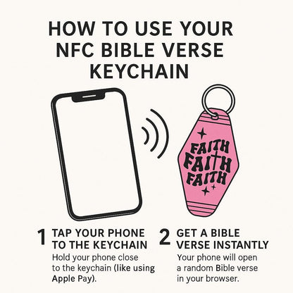 Daily Bible Verse Keychain, Daily Faith Reminder Inspirational Gift for Christians, Church, Personalized Faith Gift , Gift for Christians,