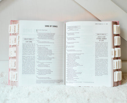 Custom Name Pink Bible NIV Tabbed Journaling Bible Gift For Her Christian Women Bible Study Gift Personalized Tabbed Bible with Tabs Custom